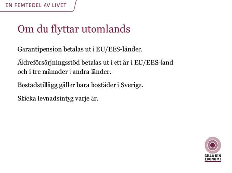 levnadsintyg|Pension för dig som bor utomlands